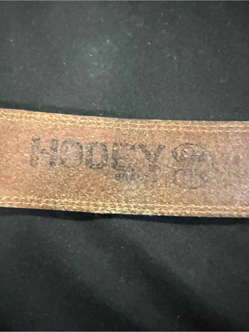 Hooey Brown & Ivory Leather Belt With Silver Smith Collection Buckle Size 44 - Picture 8 of 9